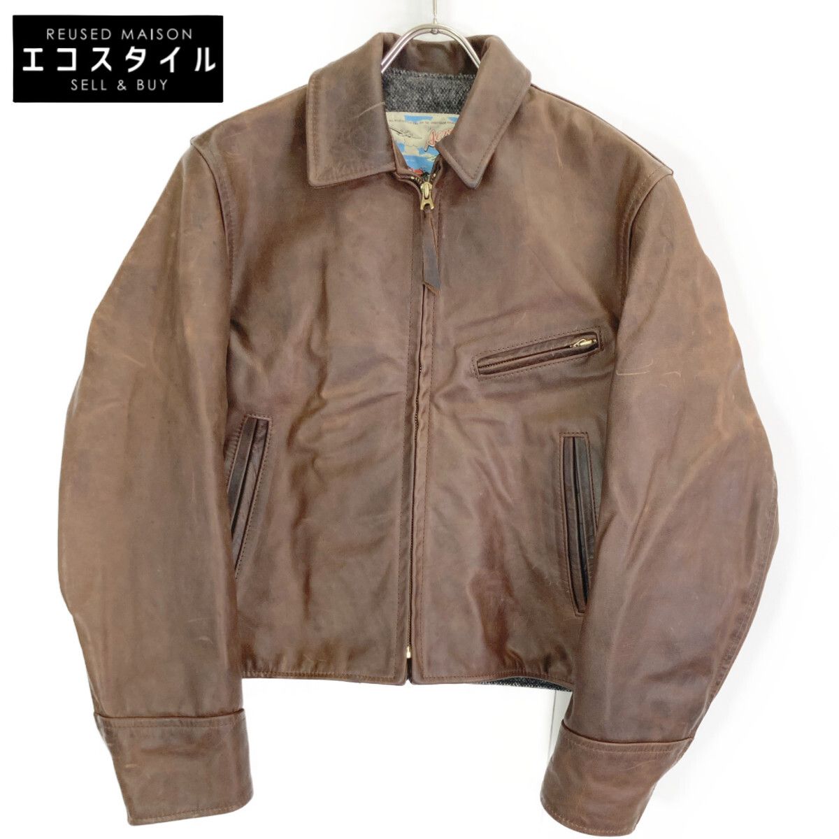 AEROLEATHER A-2 34 エアロレザー ホースハイド AERO LEATHER◇エアロ