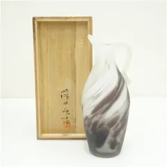 人間国宝作家 藤田恭平作品 手吹三彩花瓶 人間国宝作家 藤田恭平作品