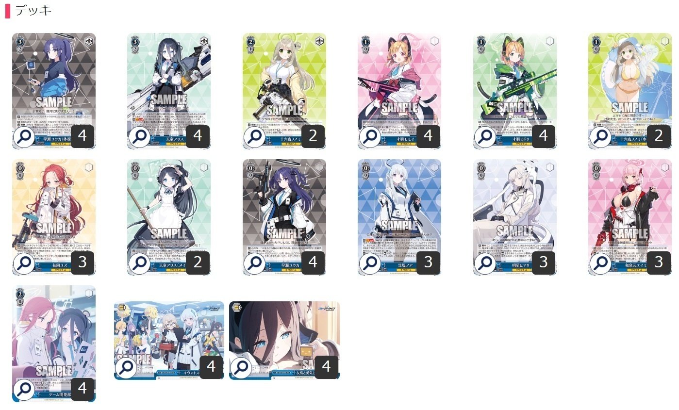 ヴァイスシュバルツ ブルーアーカイブ デッキ ヴァイスブルー