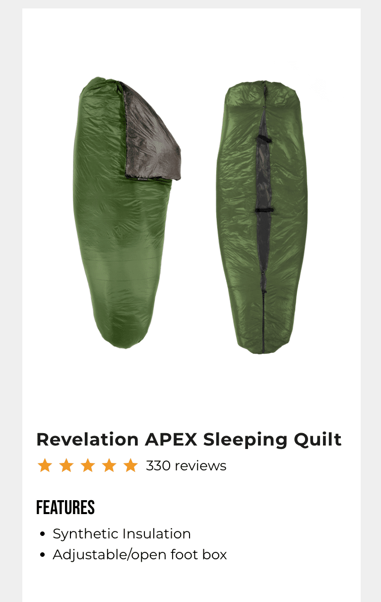 ENLIGHTENED EQUIPMENT Revelation APEX 50