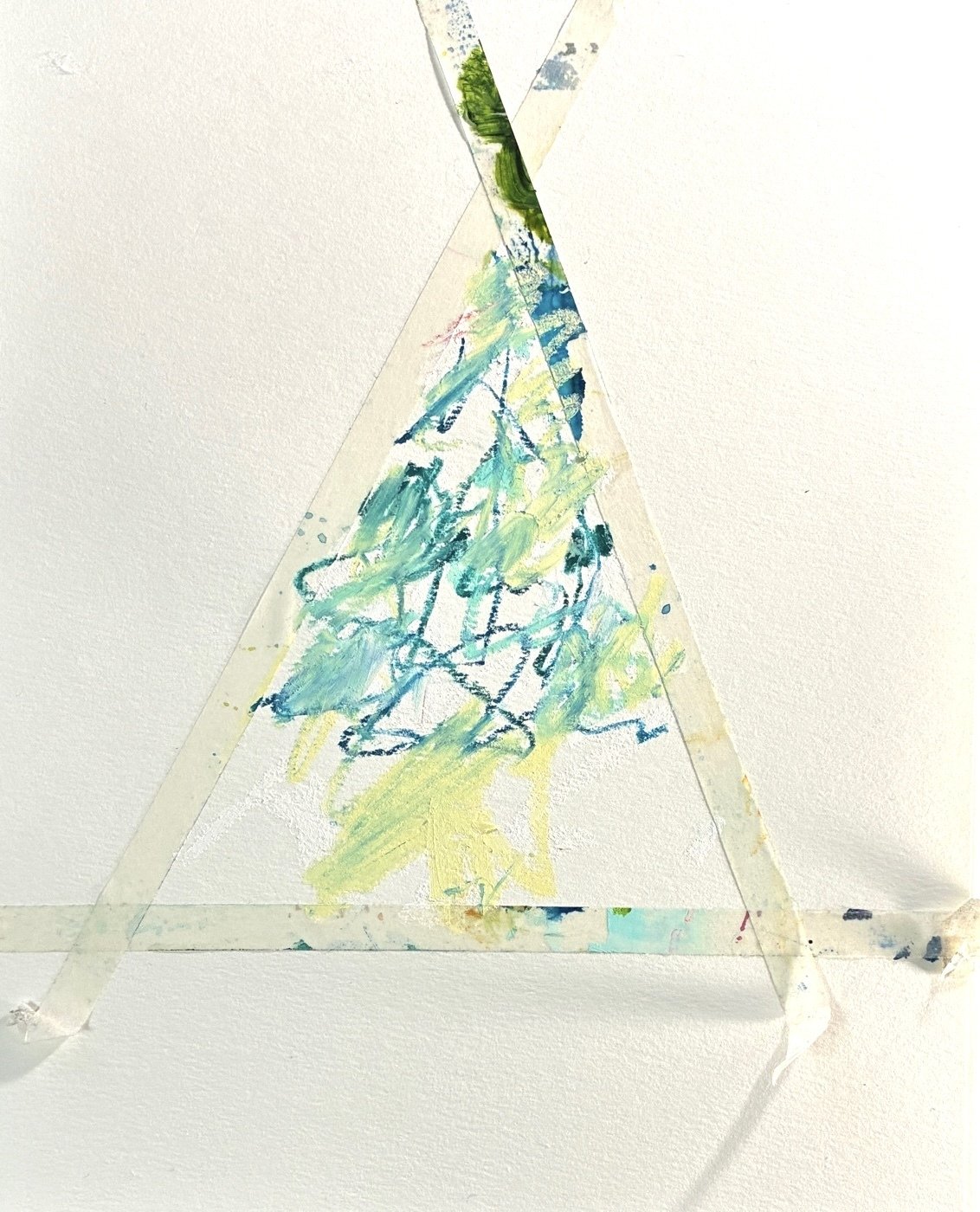 描いてみよう 自由な抽象画〜かんたん抽象画クリスマスツリー