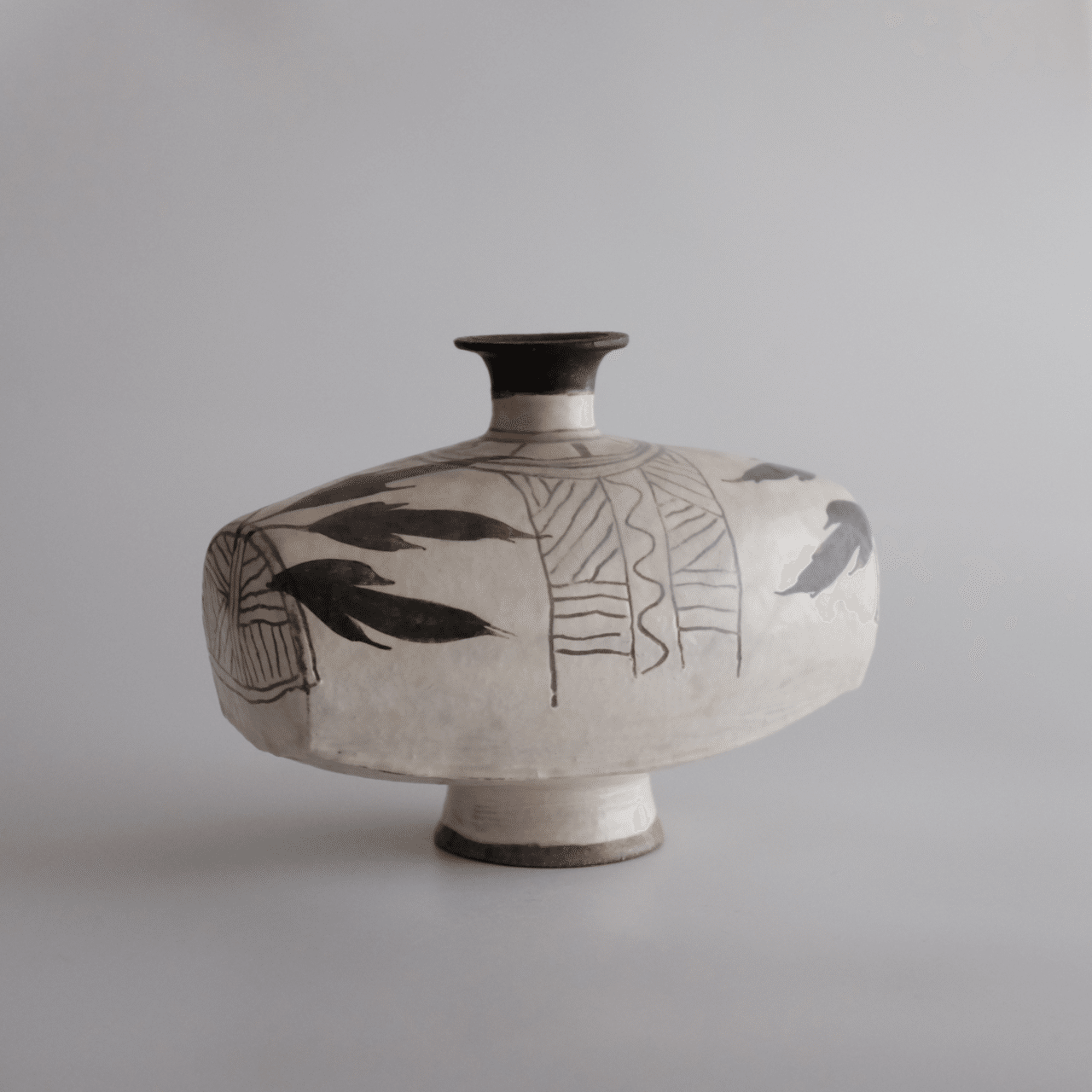 唐津焼 中里重利 三玄窯 絵唐津 芙蓉文 輪花 大皿 大鉢 共箱 2186