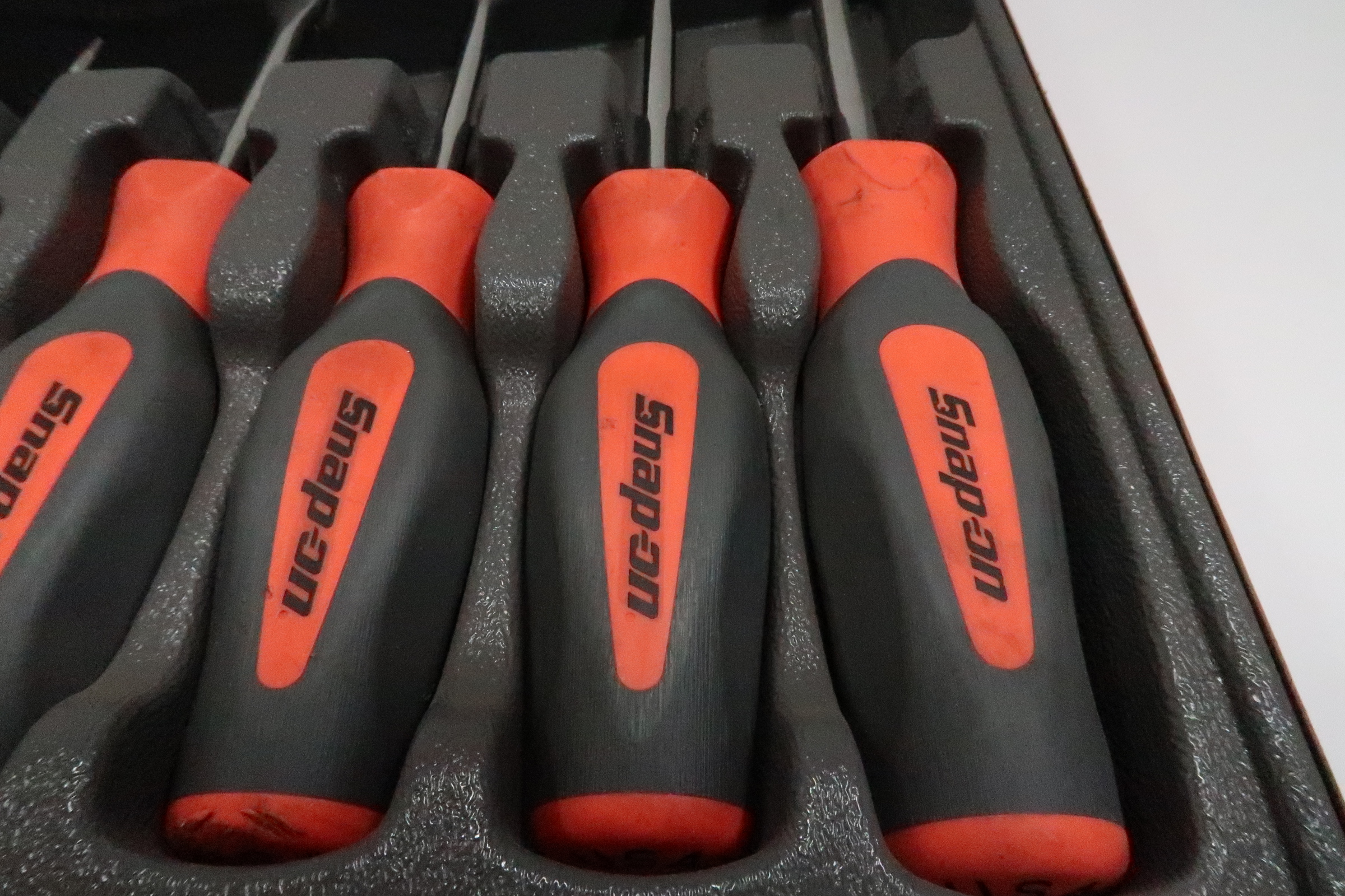 Snap-on Tools SHDX800 8pc Orange Hard Grip Combination Screwdriver
