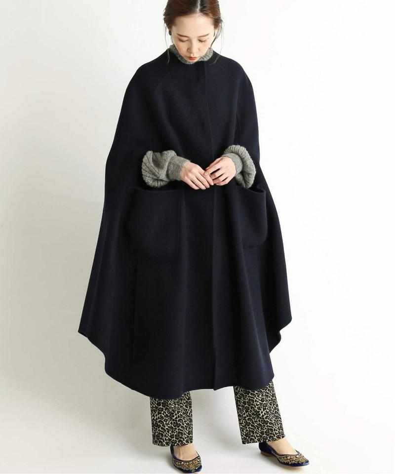 IENA(イエナ)の「IENA LA BOUCLE ダブルフェイス ボートネック ケープ