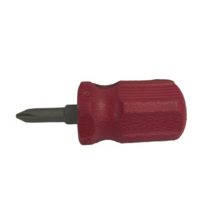 Techni-Pro 19-014 Screwdriver, Phillips/Slotted, Stubby, Red