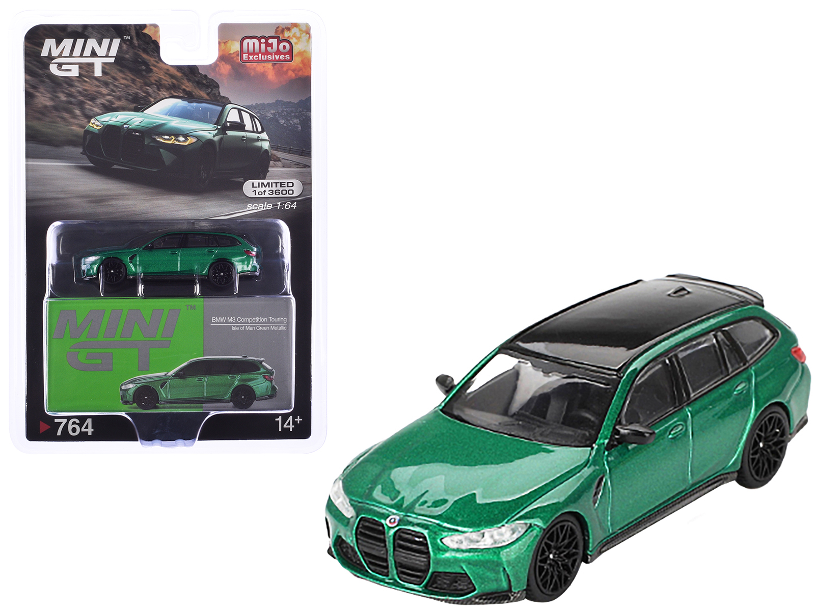 BMW M3 Competition Touring Isle of Man Green Metallic with Black