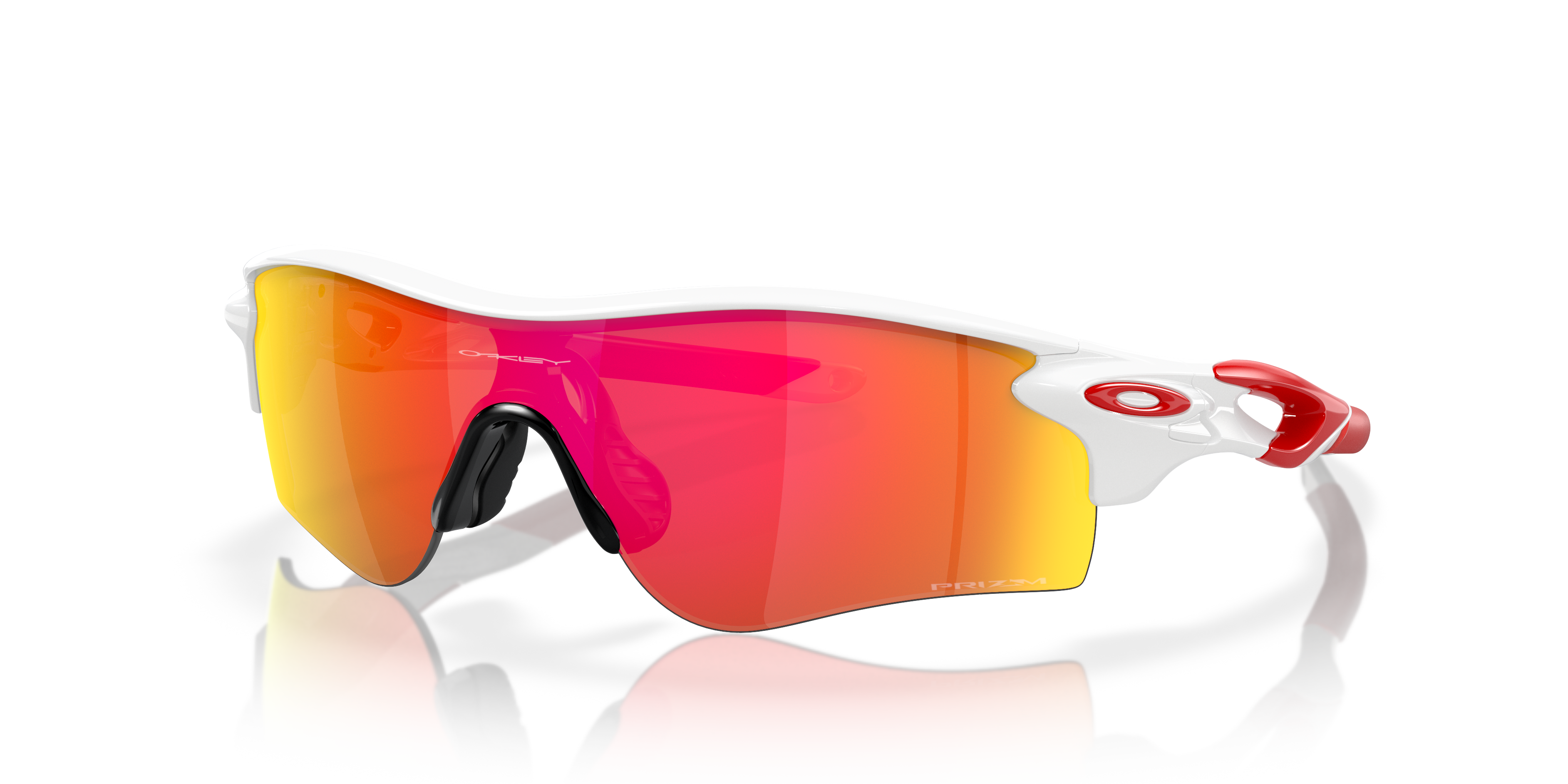 RadarLock® Path® (Low Bridge Fit) Prizm Ruby Polished White アイ