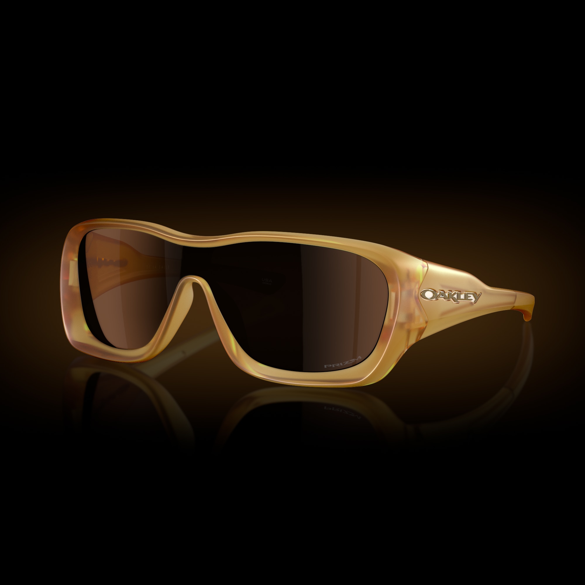 De La Salle Prizm Tungsten Lenses, Matte Trans Light Curry Frame