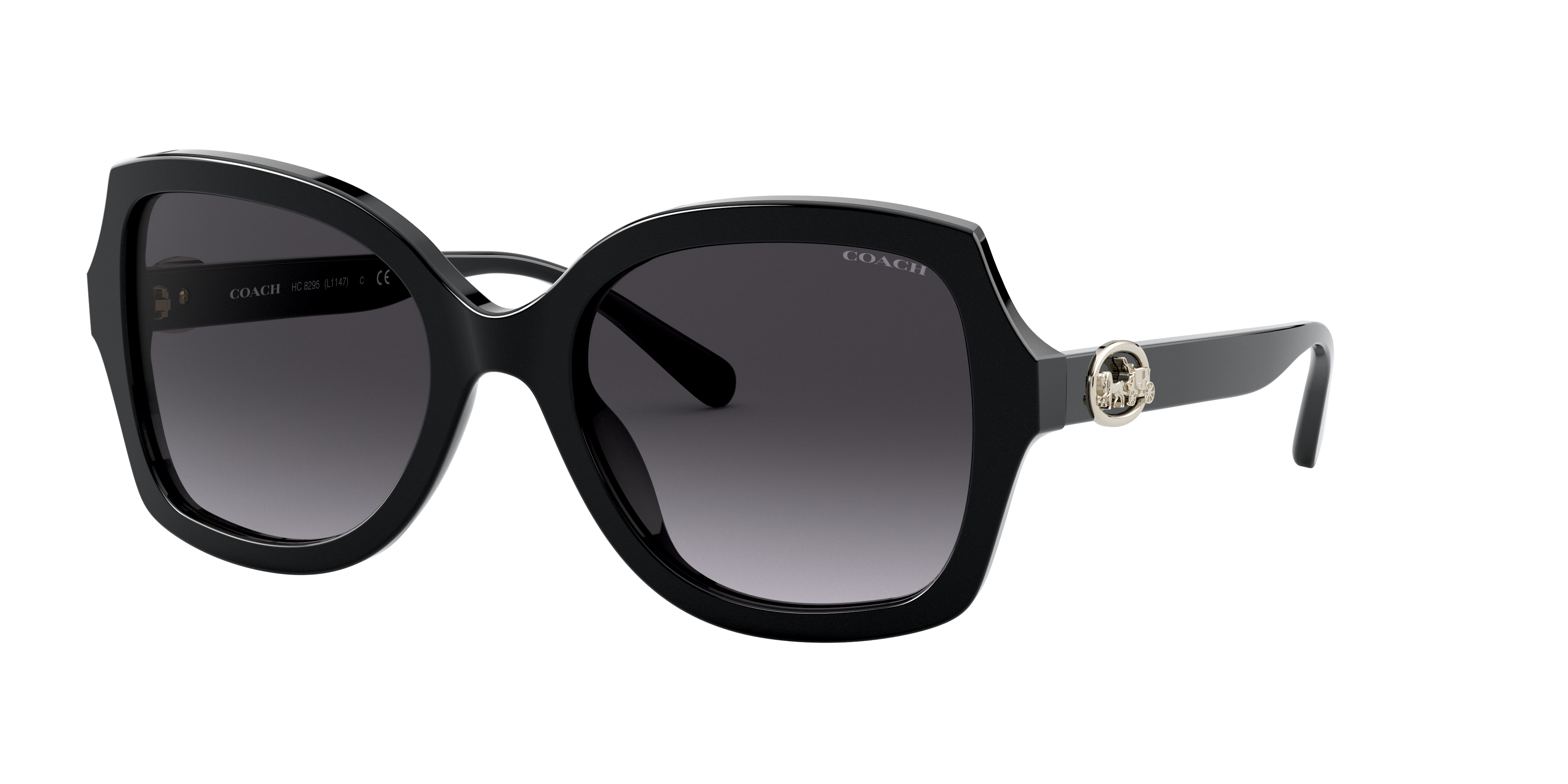 Coach HC8295 L1147 L (56 - 21) with Grey lenses and Black frame