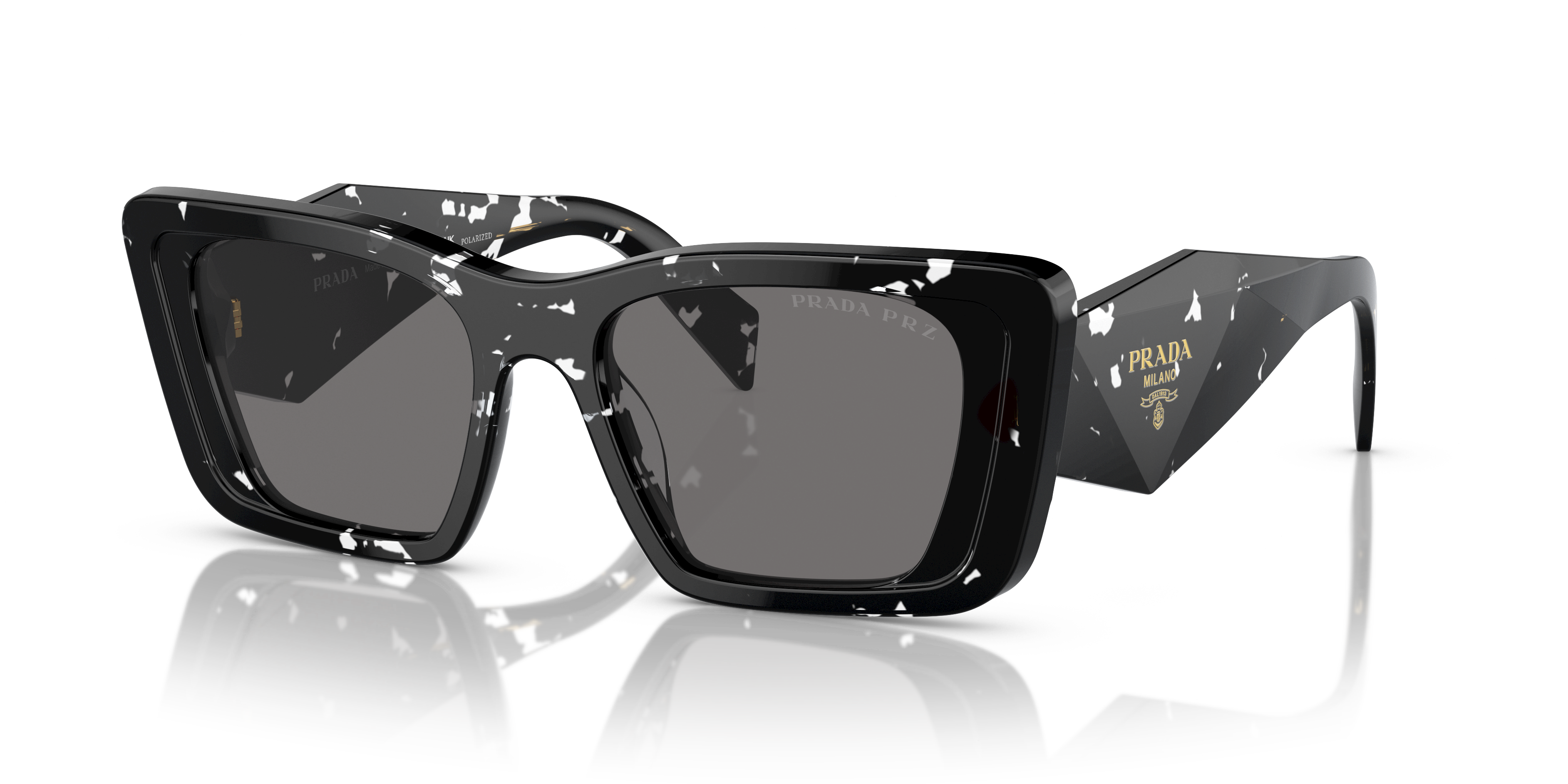 Prada PR 08YS XS (51 - 18) with Grey lenses and Black frame