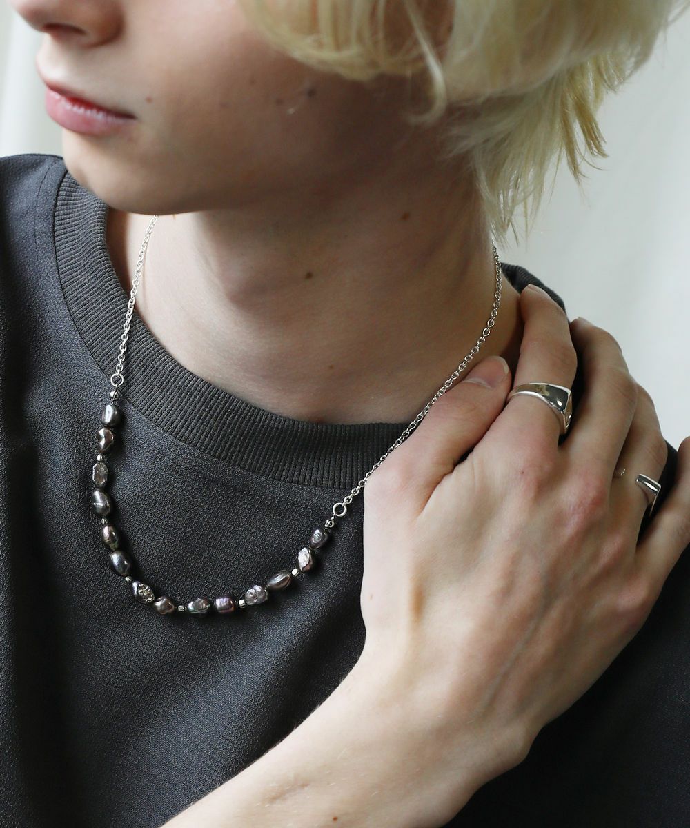 淡水バロックパール×シルバー925コーティング 日本製 14連パール