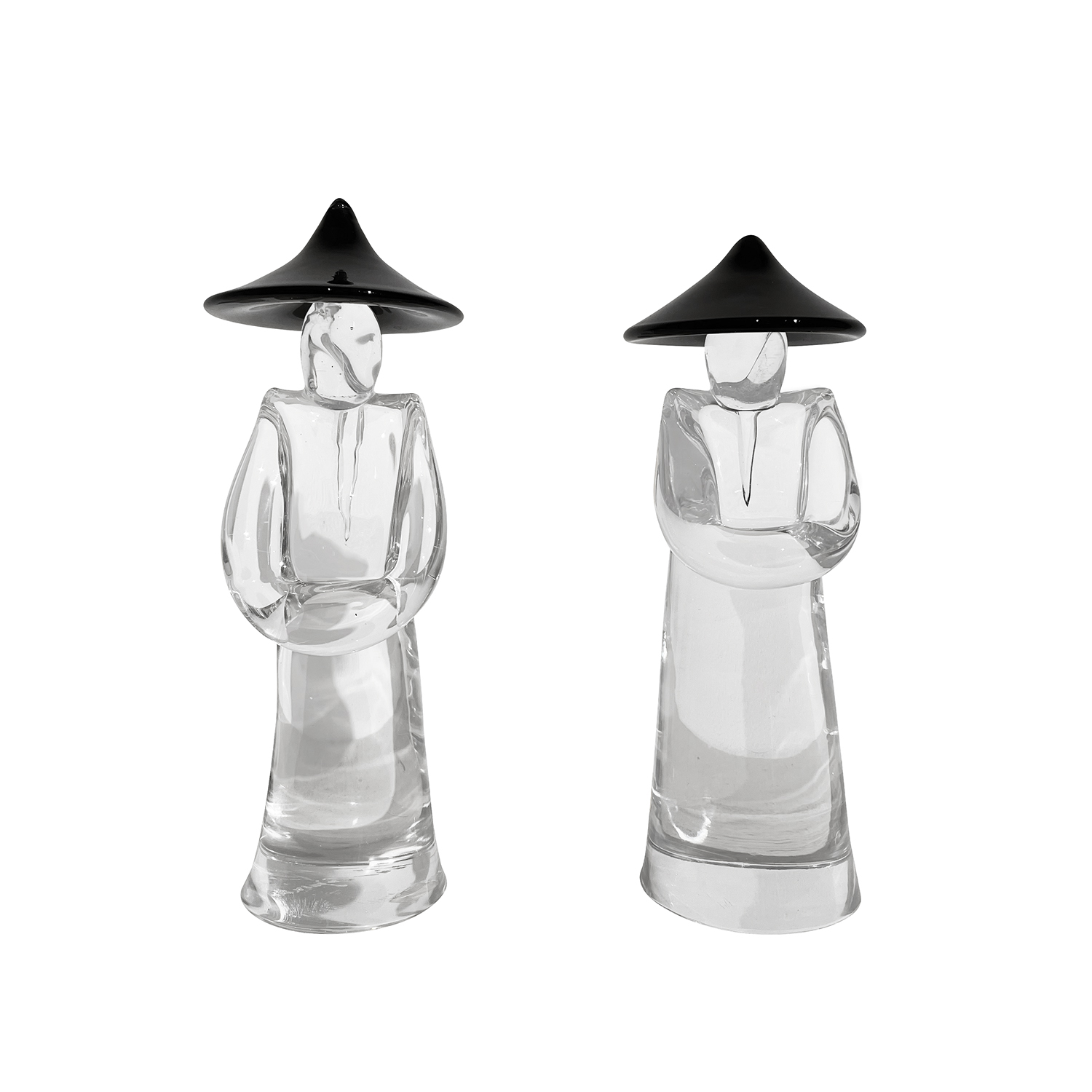 Pair of Murano Glass Japanese Farmers by Pino Signoretto