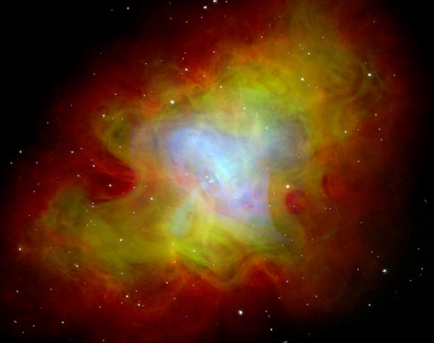APOD: 2002 September 20 - The Crab Nebula Pulsar Shrugs