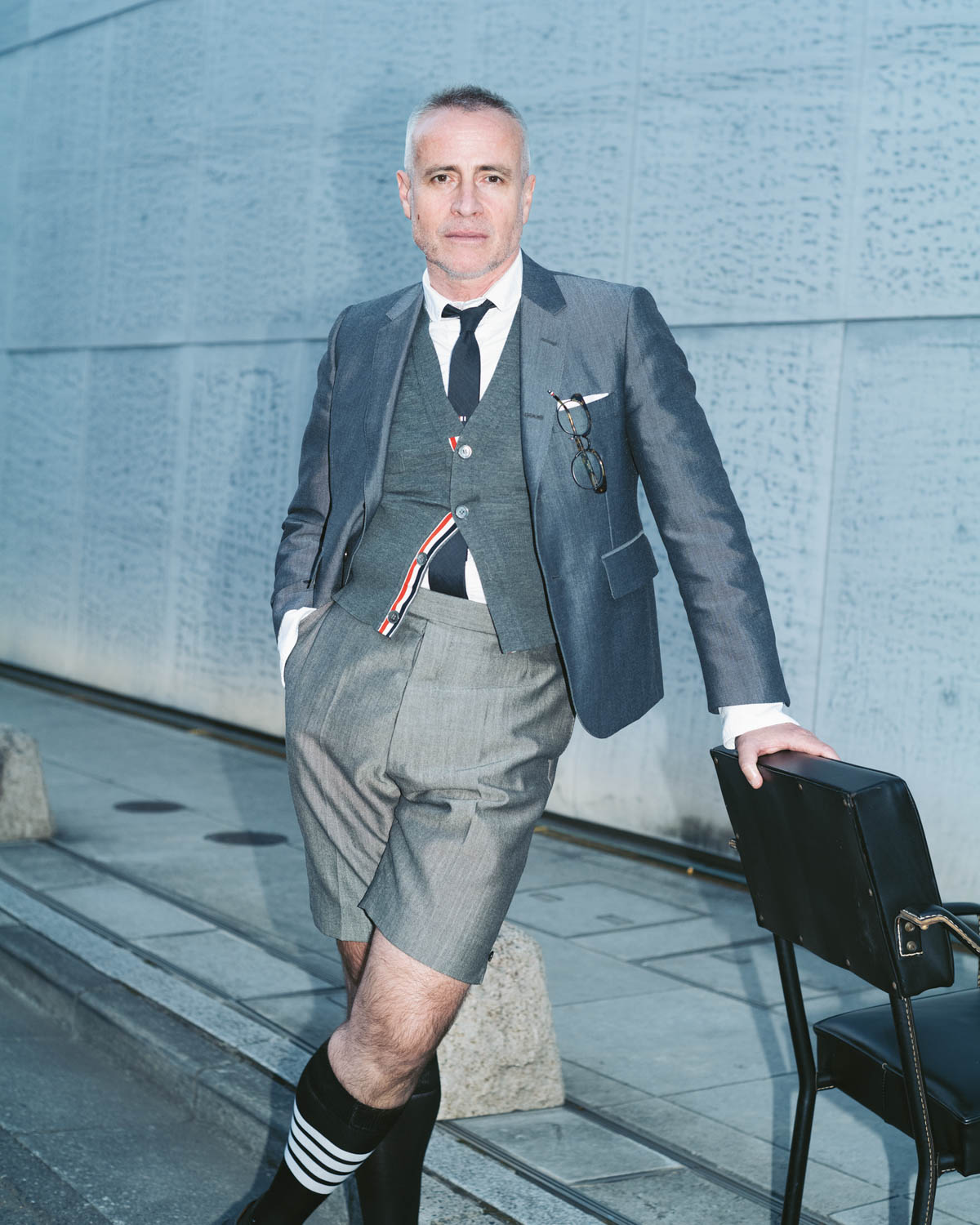 THOM BROWNE グレー カシミアマフラー トムブラウン マフラー マフラー