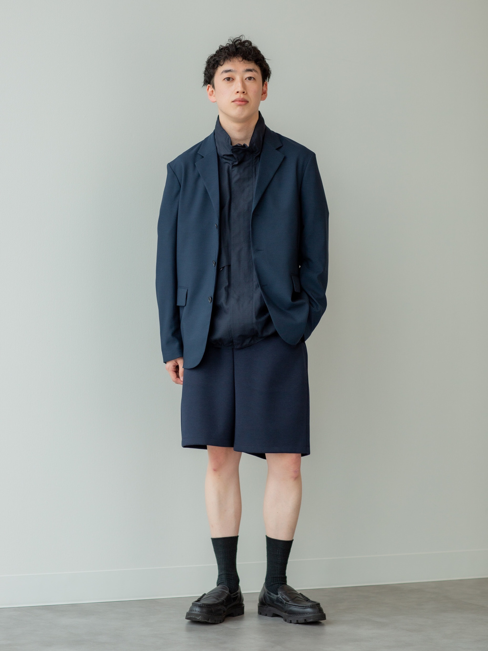 UNIQLO:C 感動ジャケット＆感動タックパンツ セットアップ navy