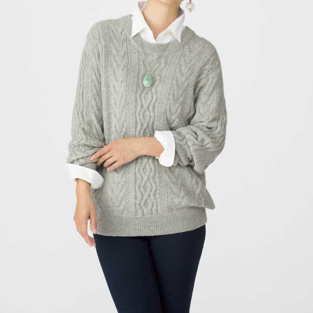 ベビーアルパカケーブル編みセーター｜【アルパカタウン】アルパカ専門