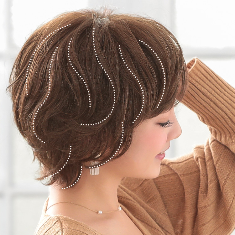 医療用ウィッグ ボブ/ヴィーナス 揺れるマシェリショート人毛MIX [pwm008]