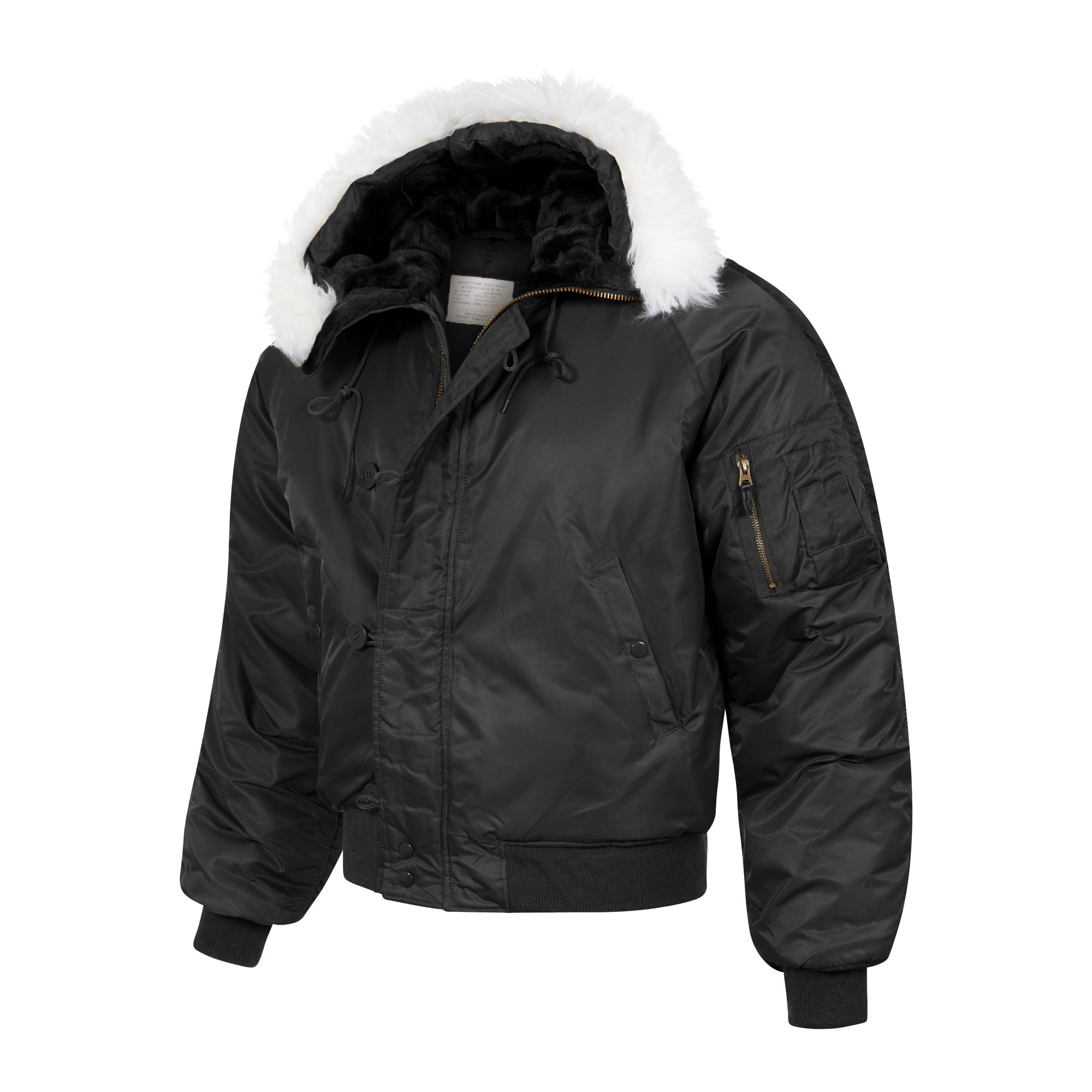 N-2B Parka Flight Short Hooded Bomber Jacket Black – Army & Outdoors