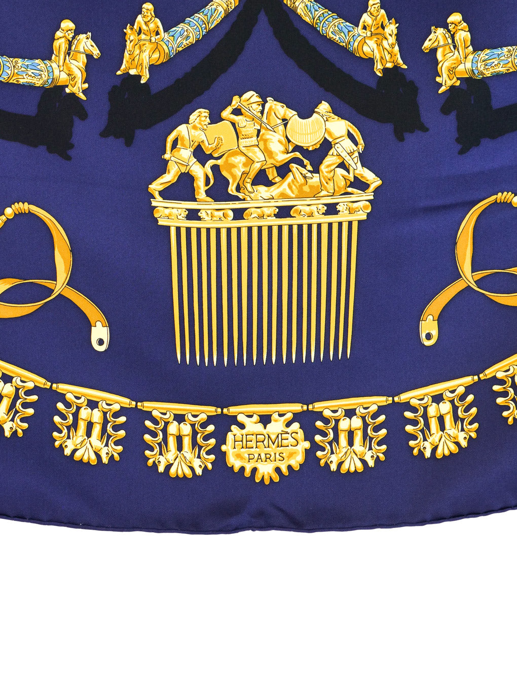 Hermes Les Cavaliers D'or Scarf