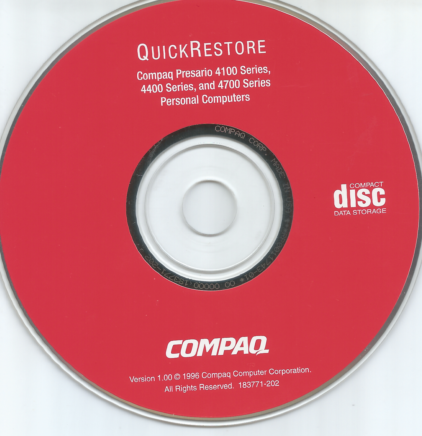 Compaq QuickRestore for Presario 4100/4400/4700 Series : Free