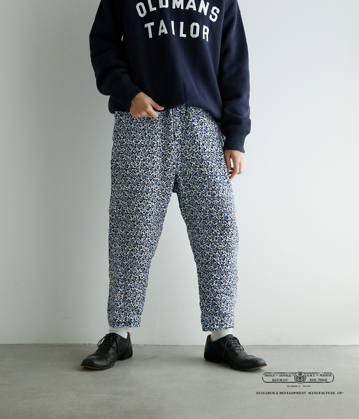 R & D.M.Co- オールドマンズテーラー オールドブルー サルエル