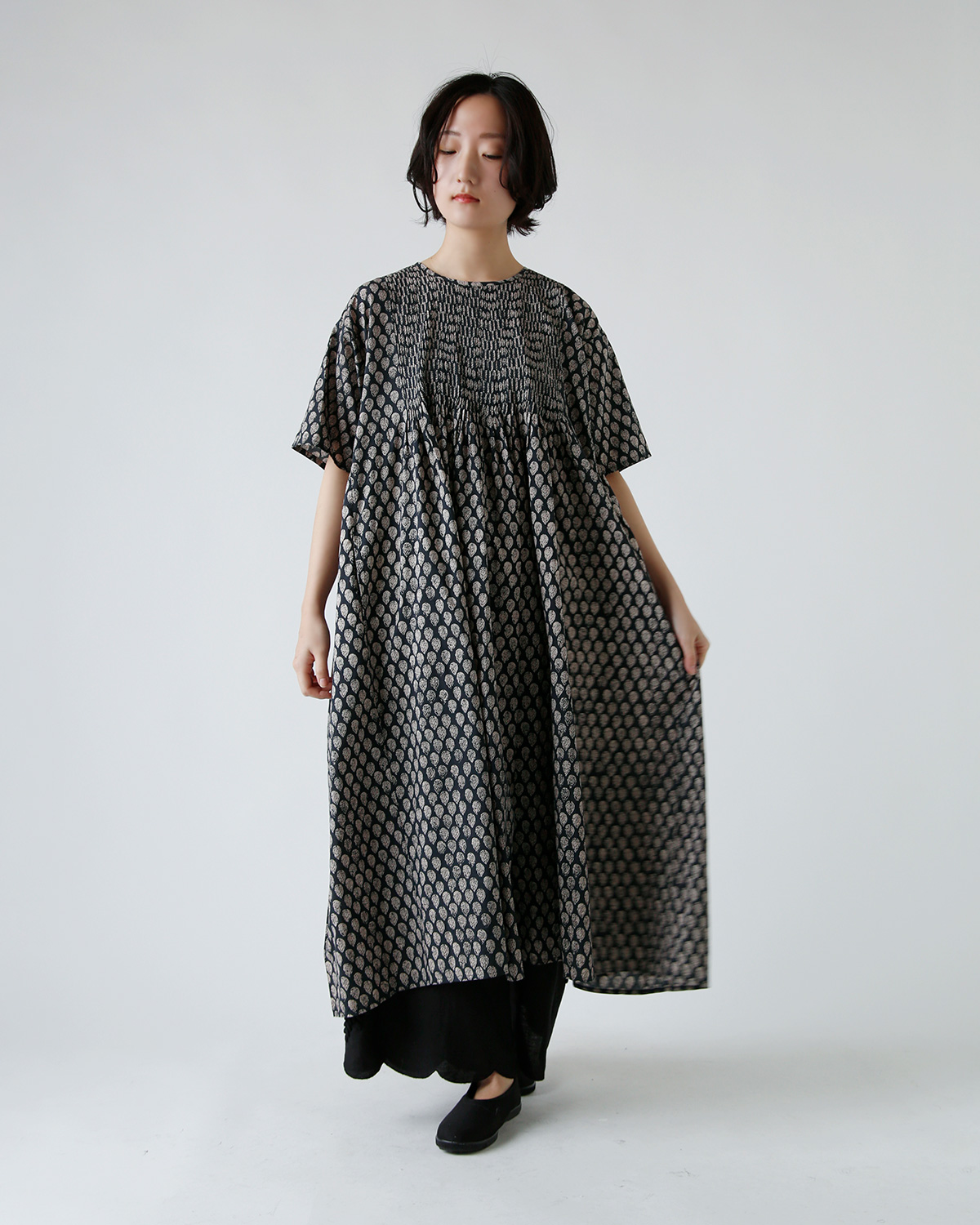 maison de soil メゾン ド ソイル コットン シルク ハンド スクリーン