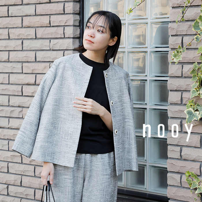 クーポン対象】nooy ヌーイ イタリアンジャガード ケープ ジャケット