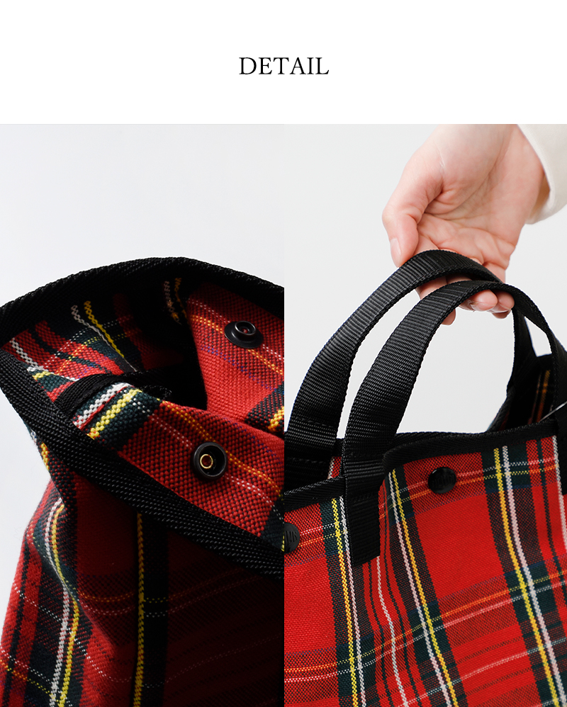 BAG'n'NOUN バッグンナウン 6号帆布 コットン チェック トートバッグ S