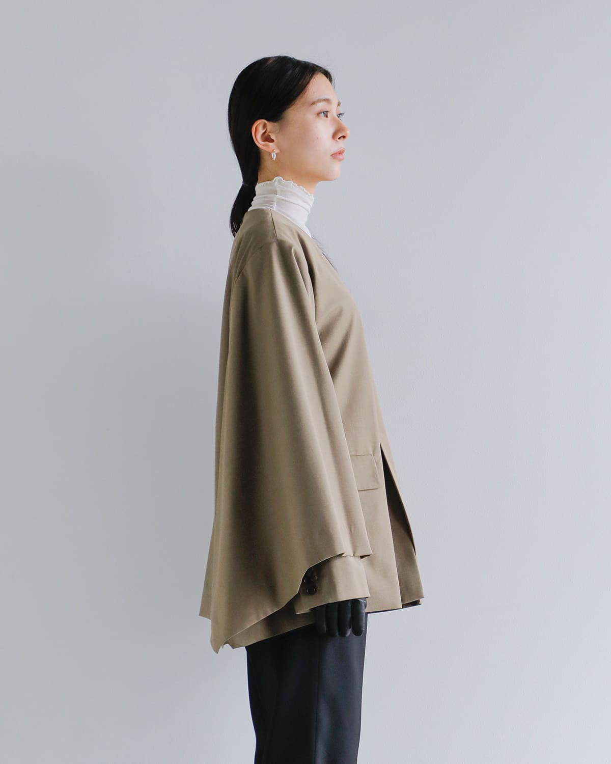 50%OFF】CLANE クラネ ジャケット ディテール ケープ トップス 19122