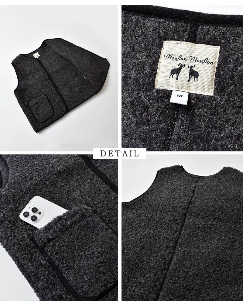 40%OFF】Mouflon Mouflon ムフロン ムフロン ウール パイル ジップ