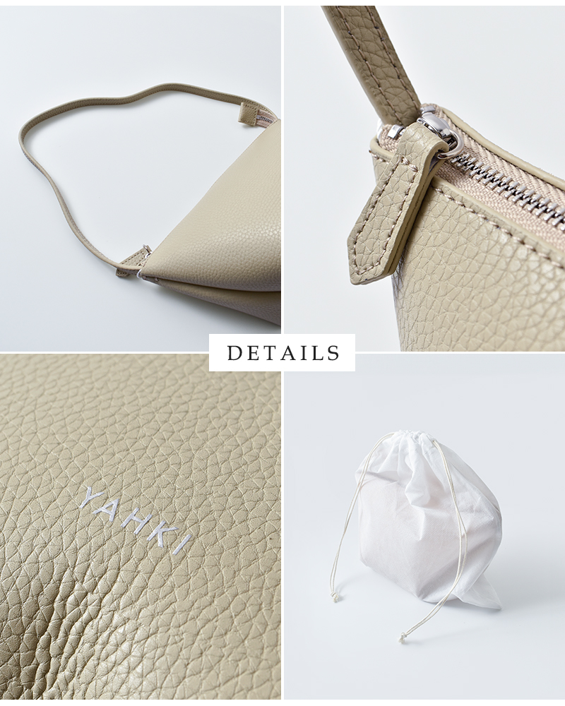 YAHKI ヤーキ シュリンク ダブルフェイスレザー ショルダーバッグ yh