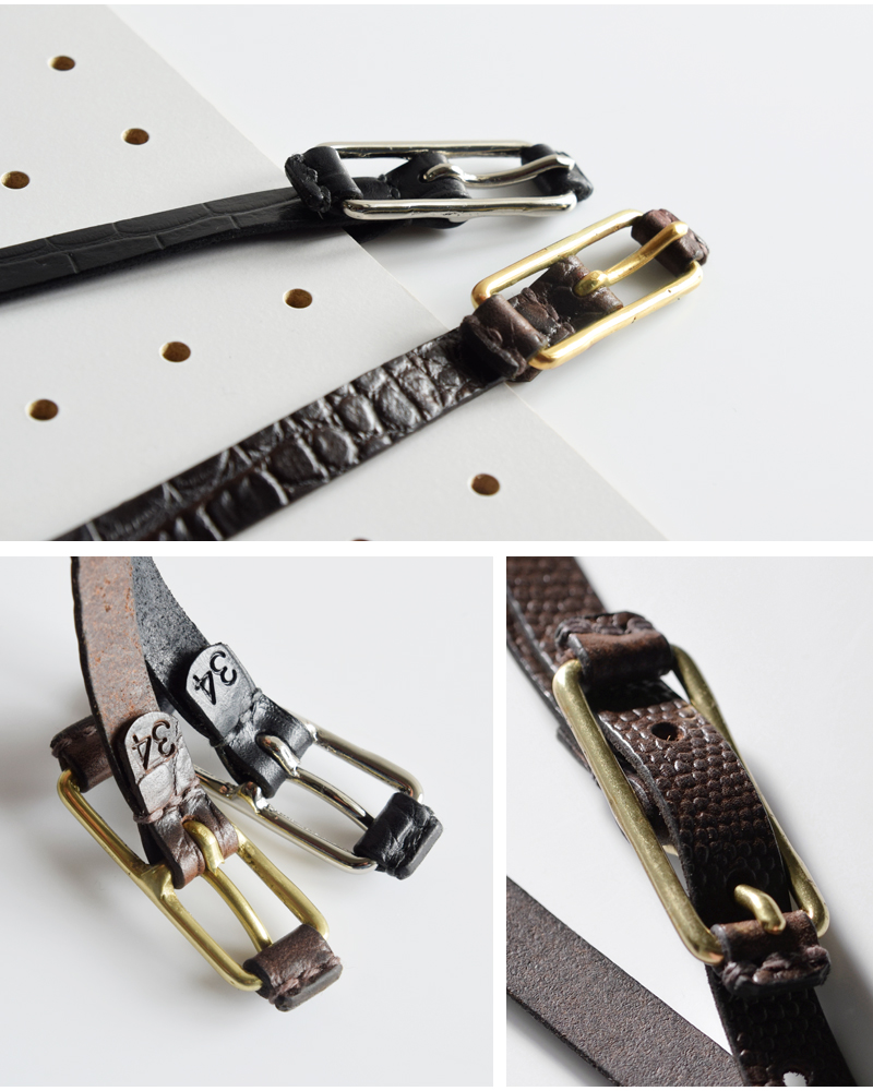 MASTER&Co. マスターアンドコー 型押し レザー ベルト mc1129 | iroma