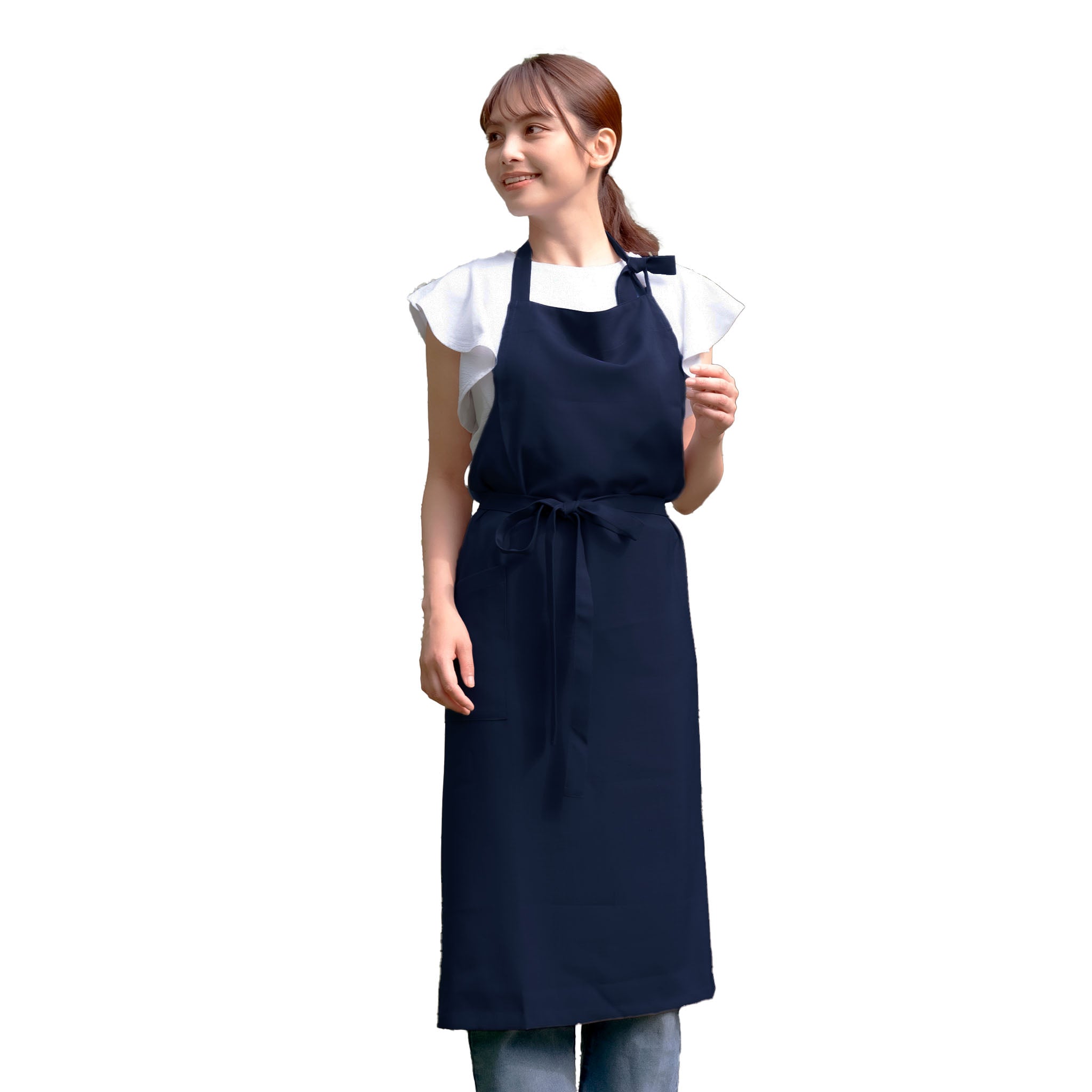 ロングエプロン（ネイビー） – ARASAWA 縫製雑貨の専門ショップ