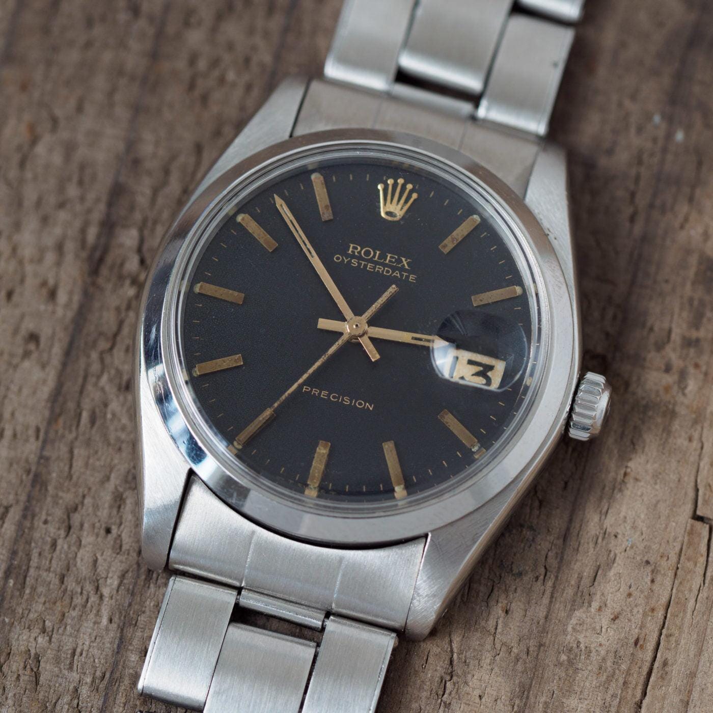 ロレックス オイスターデイト プレシジョン 6694 ブラック / ROLEX