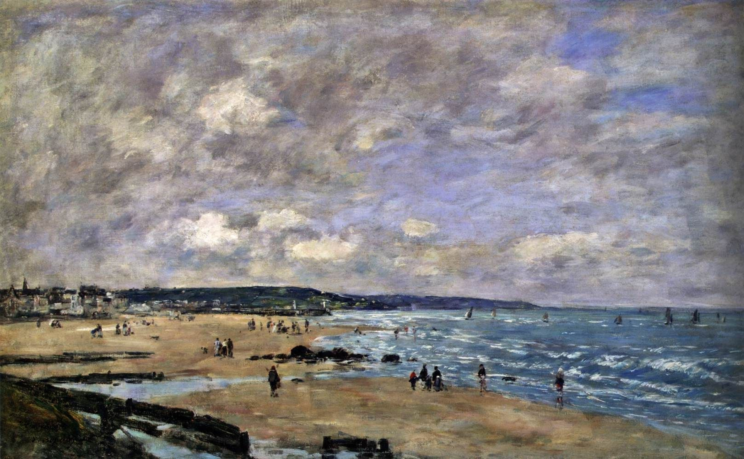 The beach at Trouville, 1893, 91×56 cm by Eugene Boudin: History