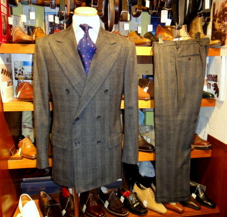 サルトリオ sartorio】新品 秋冬向け チェック格子柄 ダブルスーツ 48