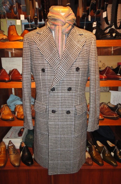 サルトリオ sartorio】kiton製 千鳥格子柄ポロコート 50{sold out