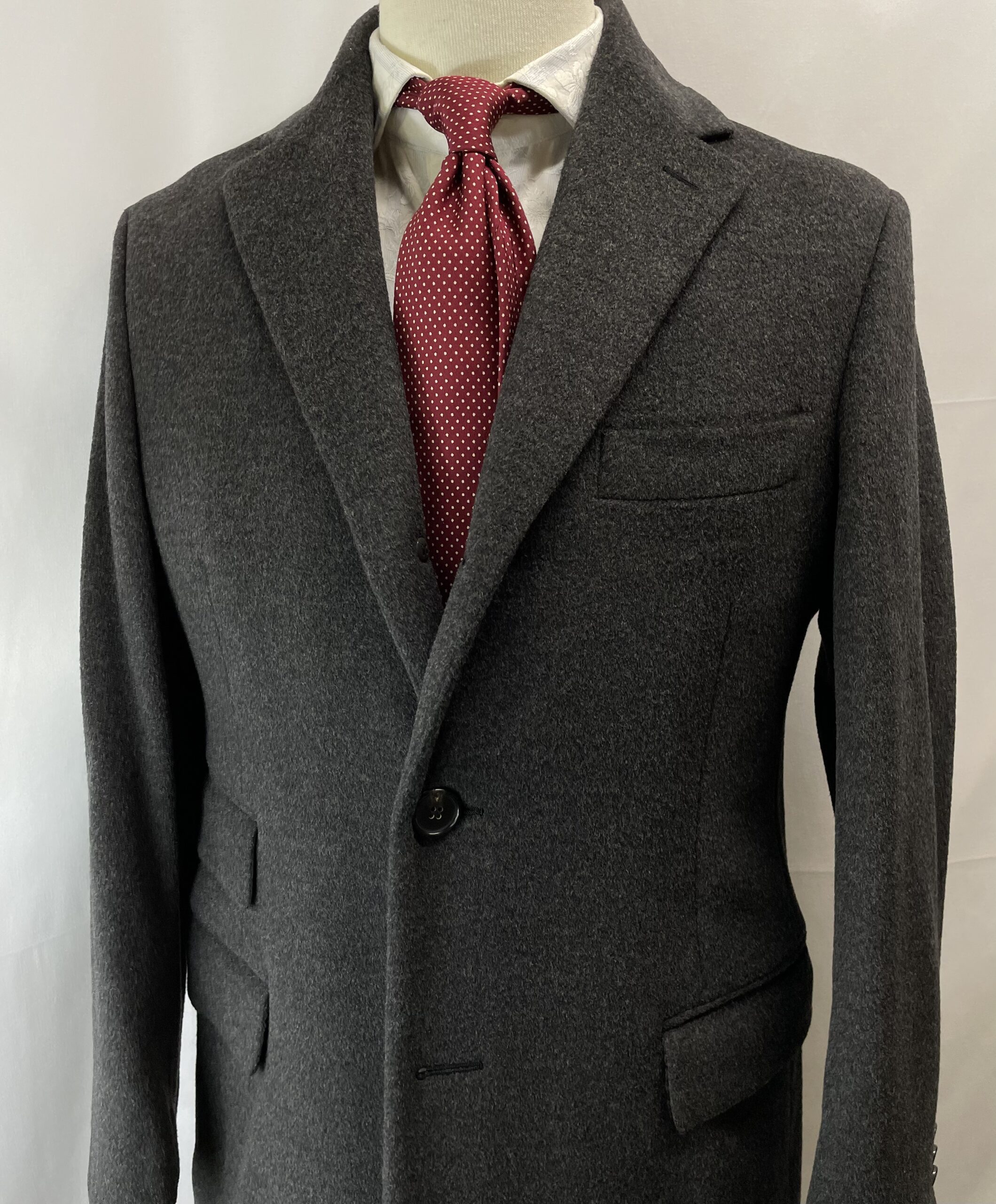 Belvest ベルベスト】厚肉モヘア混ウール 定番チェスターコート 46～48