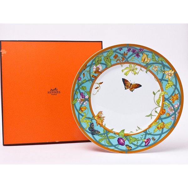 Hermes La Siesta Island Dinner Plate 27 cm blue porcelain