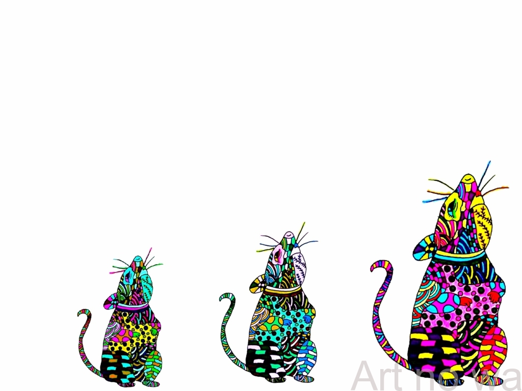 ネズミ(年賀)デザイン | アートの輪