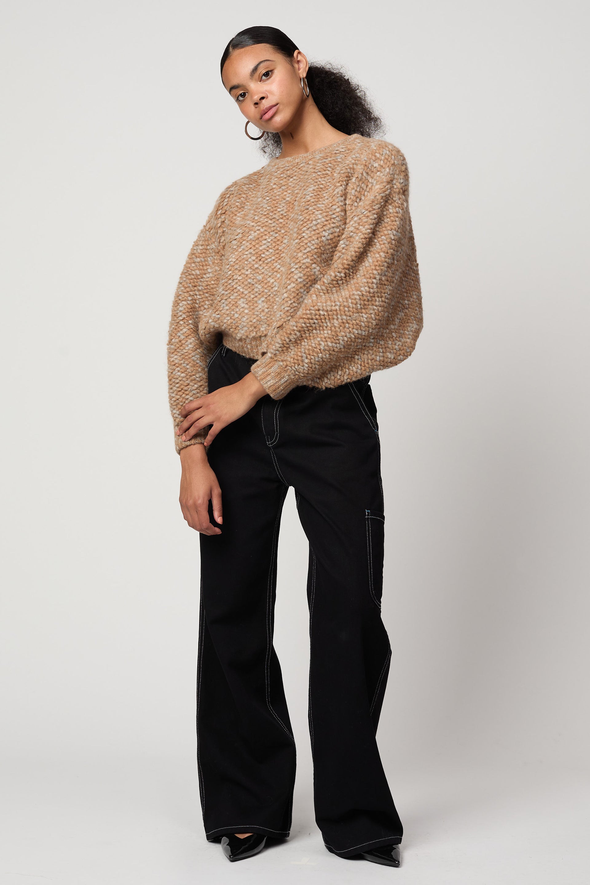 BALLOON SLEEVE SWEATER IN FRENCH TERRY at Atelier Delphine