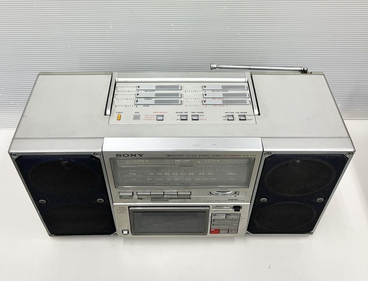 ジャンクSONY CFS-F40 ラジカセ FM⁄AMカセットプレーヤー - メルカリ