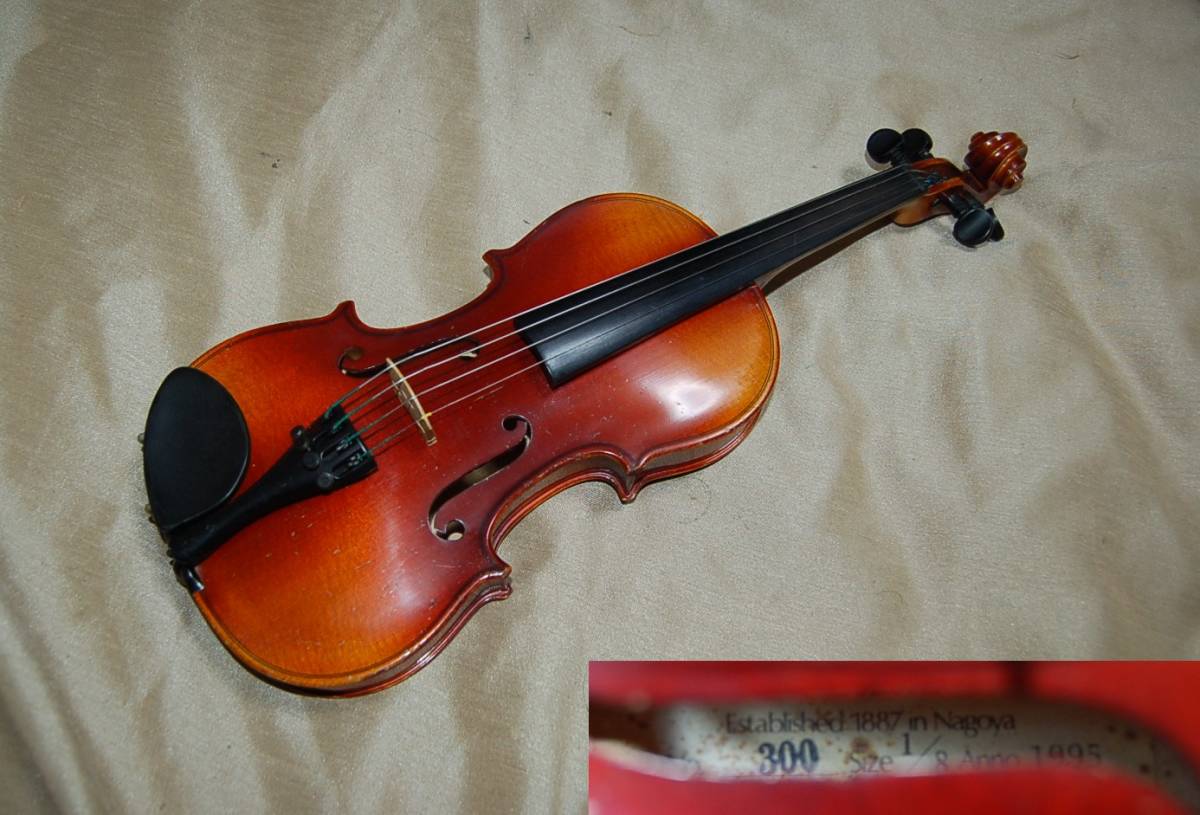 良品 SUZUKI SUZUKI 鈴木バイオリン 1/8 No300 Anno 1995 小傷有り