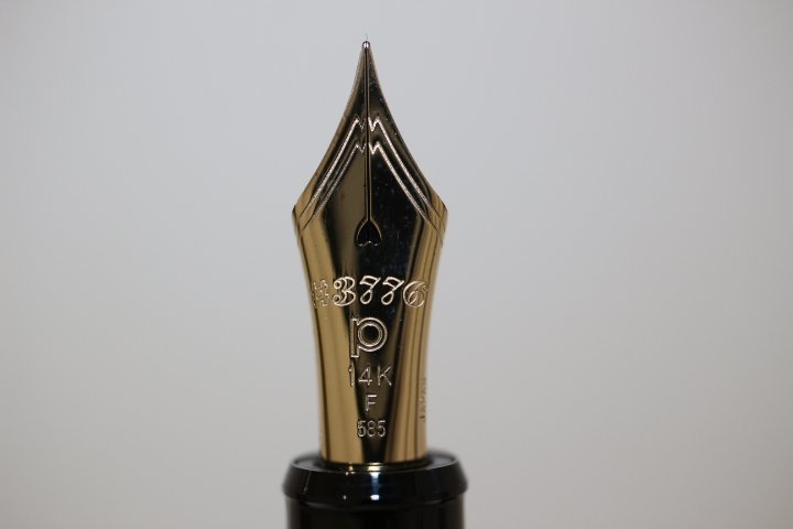 プラチナ万年筆 #3776 センチュリー F 585 14K 青 EFニブ