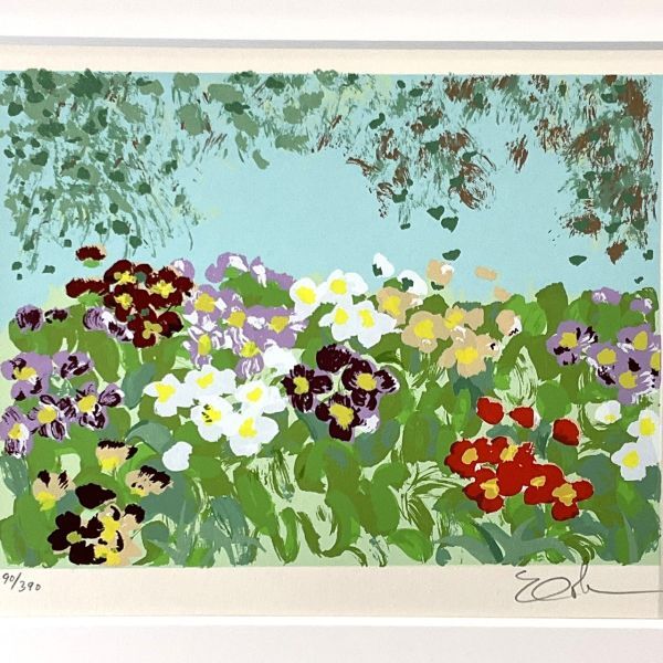 真作□シルクスクリーン□イーダ・ヴァリッキオ EDA Varricchio□花