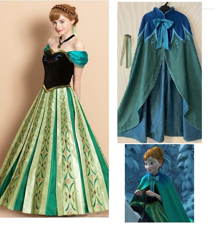 シークレットハニー アナ雪 戴冠式 ドレス&ケープ コスプレ ディズニー