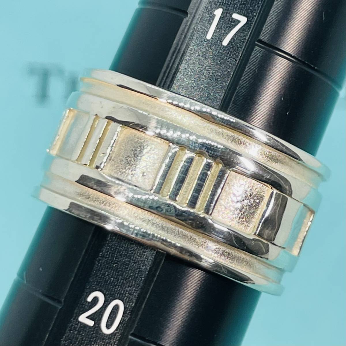 18 5号】ティファニー アトラス ワイド リング シルバー Tiffany