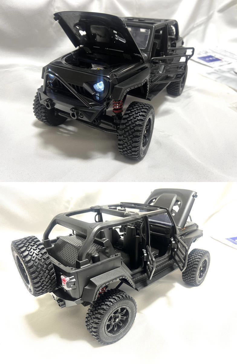 黒バッテリー2本MN128 RTR 1/12 Jeep ジープ ラングラー 4WD RC WPL