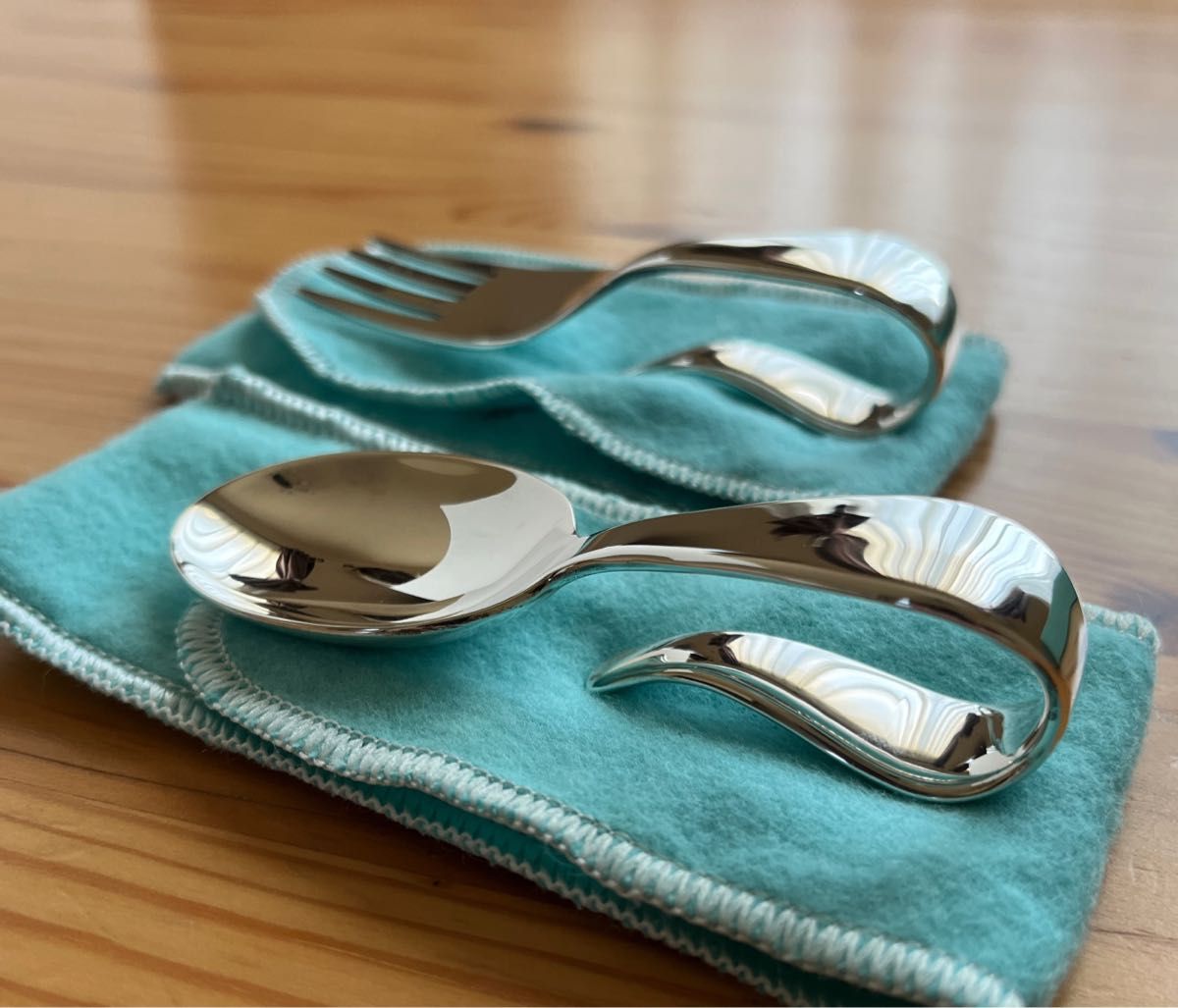 TIFFANY ティファニー ベビースプーン＆フォーク 定価72600円