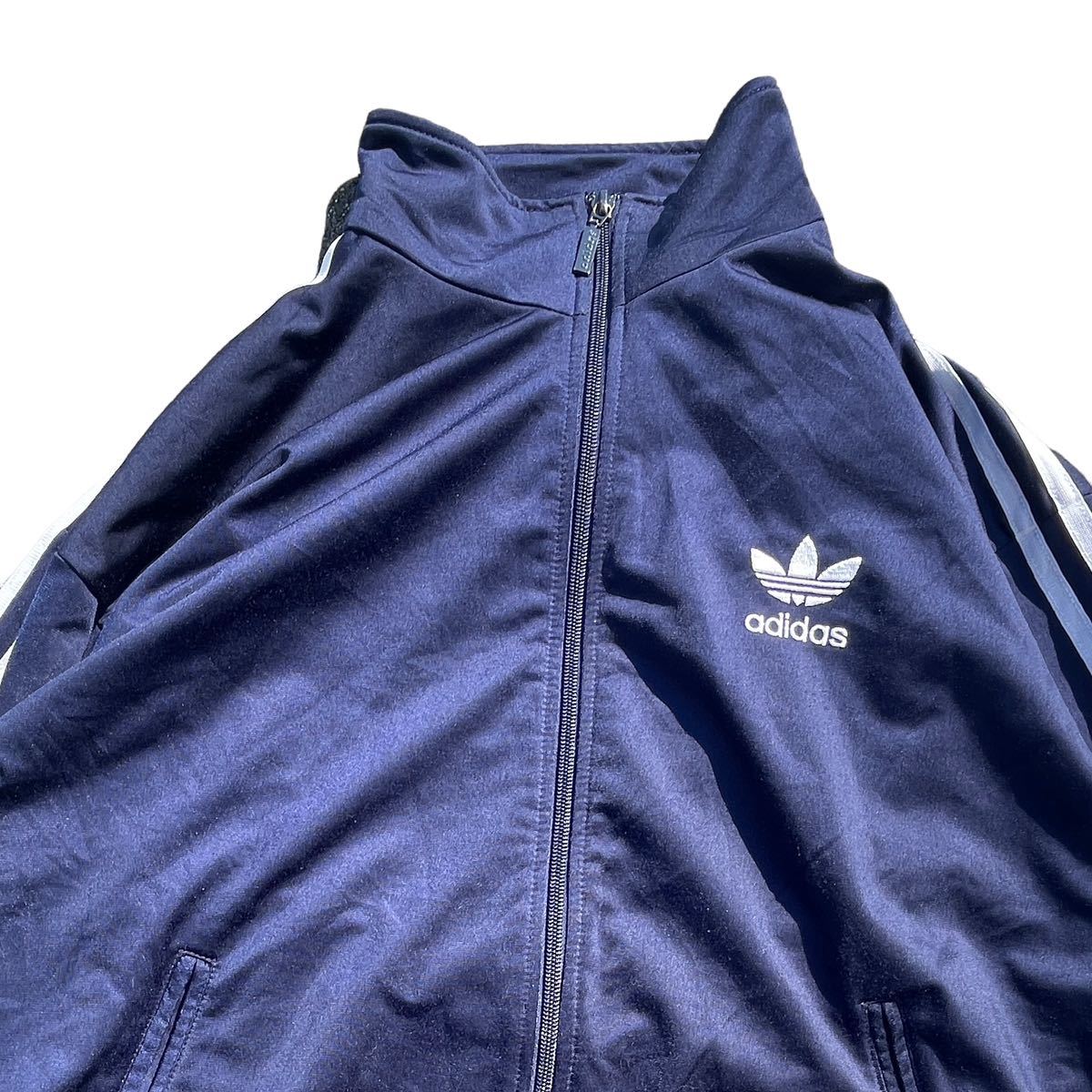 adidas アディダス ジャージ/トラックジャケット ネイビー L-XLサイズ